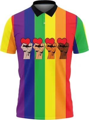 LGBT Golf Shirt Men Funny Golf Polos for Men Dry Fit- Pride Day Golf Polo Shirts Hawaiian Polo Golf Outfits (MP_PL_25)