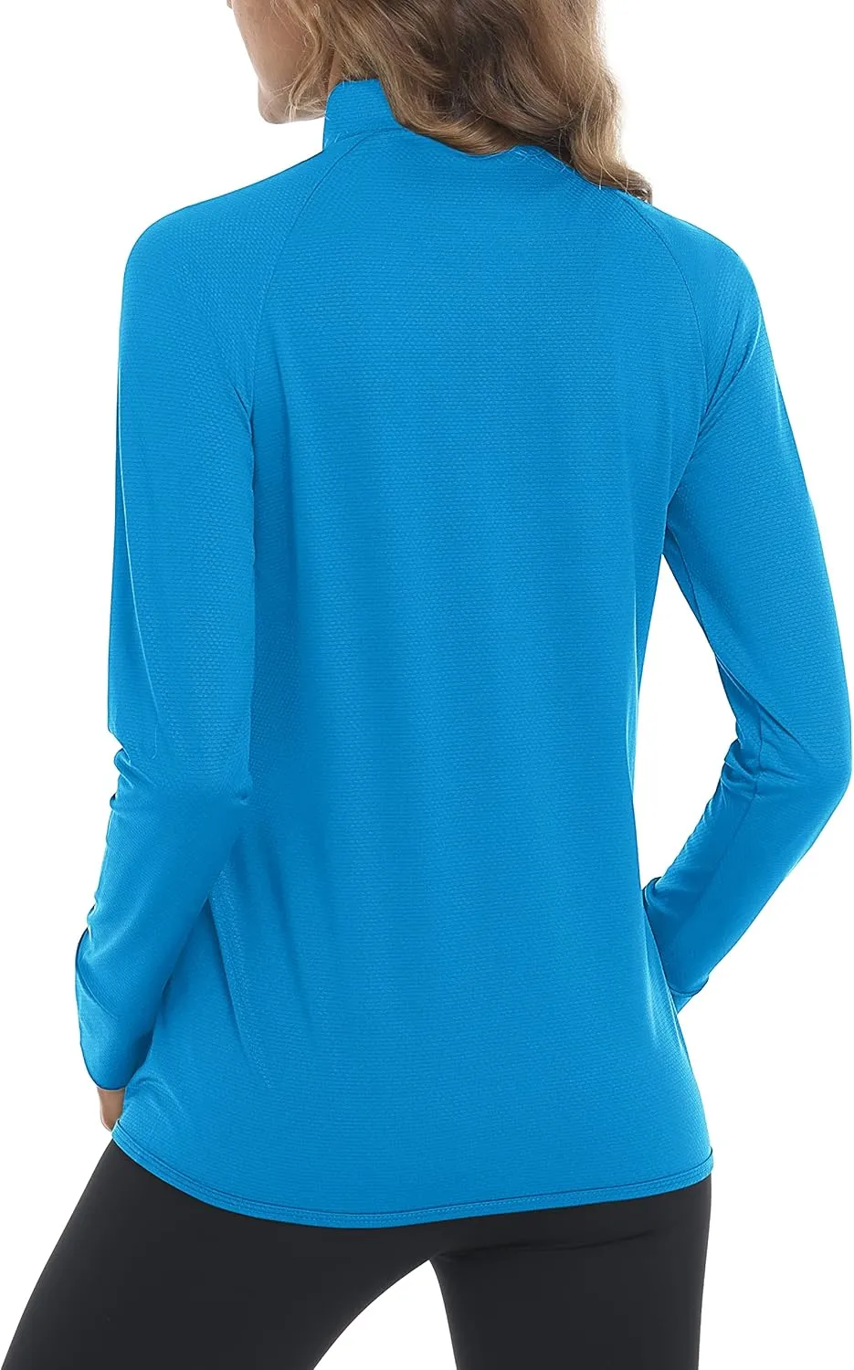 MAGCOMSEN Women's UPF 50  Lightweight Athletic Jacket Sun Protection Full Zip Long Sleeve Shirts Hiking Outdoor Pockets
