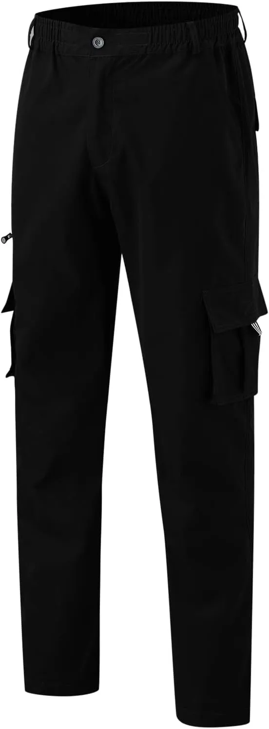 Mens Cargo Pants Casual Hiking Pants Joggers Athletic Pants Cotton Loose Straight Sweatpants for Men