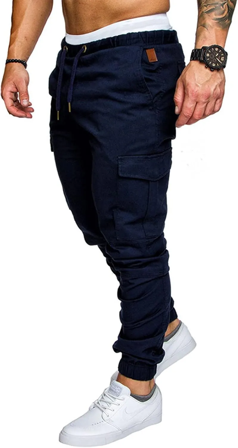Men's Fashion Loose Handsome PocketJeans Pants Tooling Camouflage Pants M-4XL