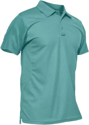 Men's Summer Fashion Polos Shirts Short Sleeve Solid Color Quick Dry T-Shirt Business Work Tee Tops