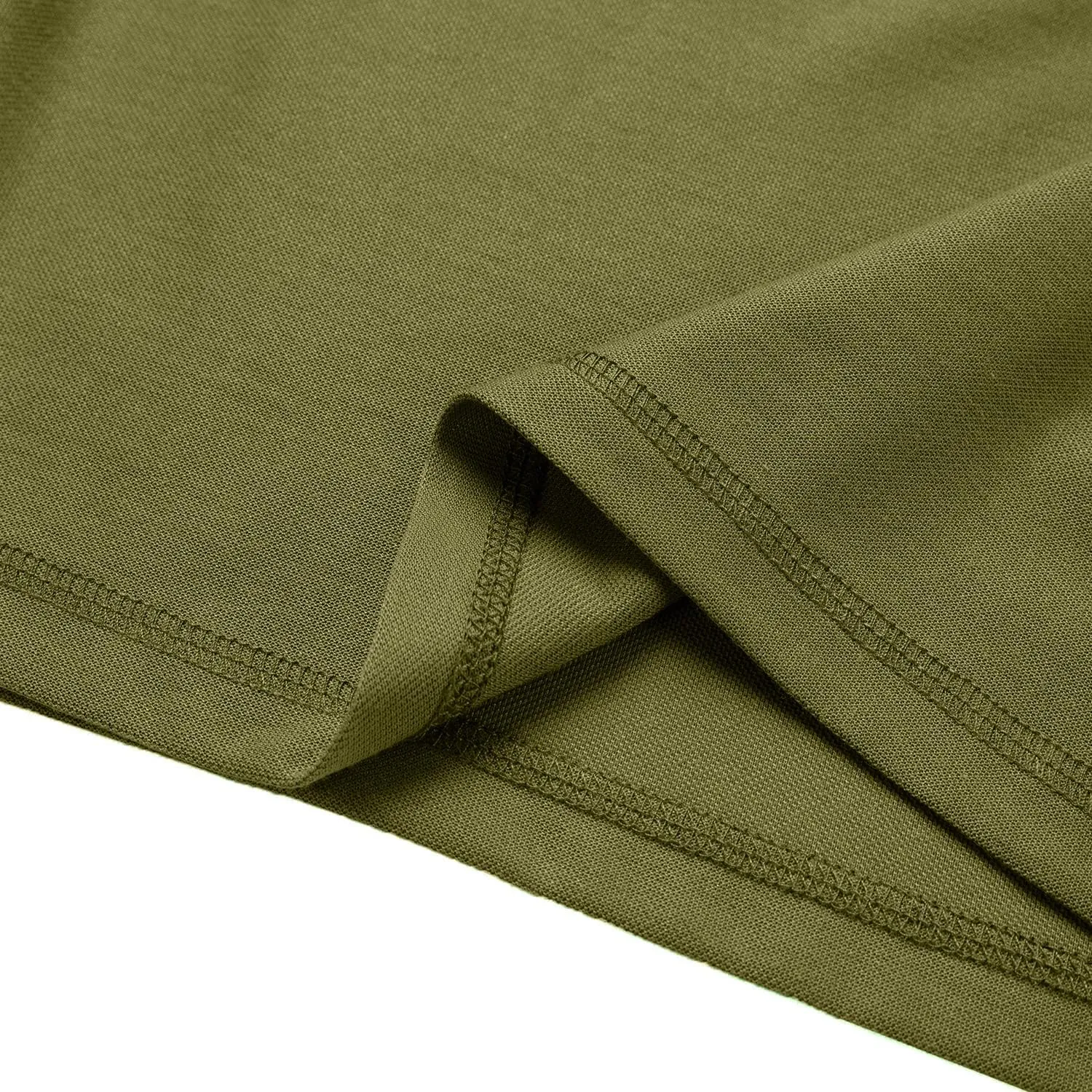 MOHEEN Men's Casual Solid Golf Shirts Outdoor Quick Dry Long Sleeve Moisture Wicking Performance Polo Shirt with Pocket