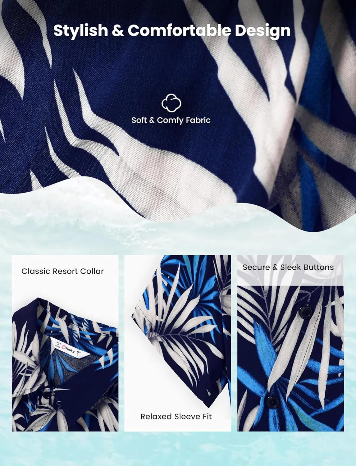 PATPAT Family Hawaiian Matching Outfits Mommy and Me Outfits Caribbean Vacation Summer Tropical Halter Sundresses and Shirts