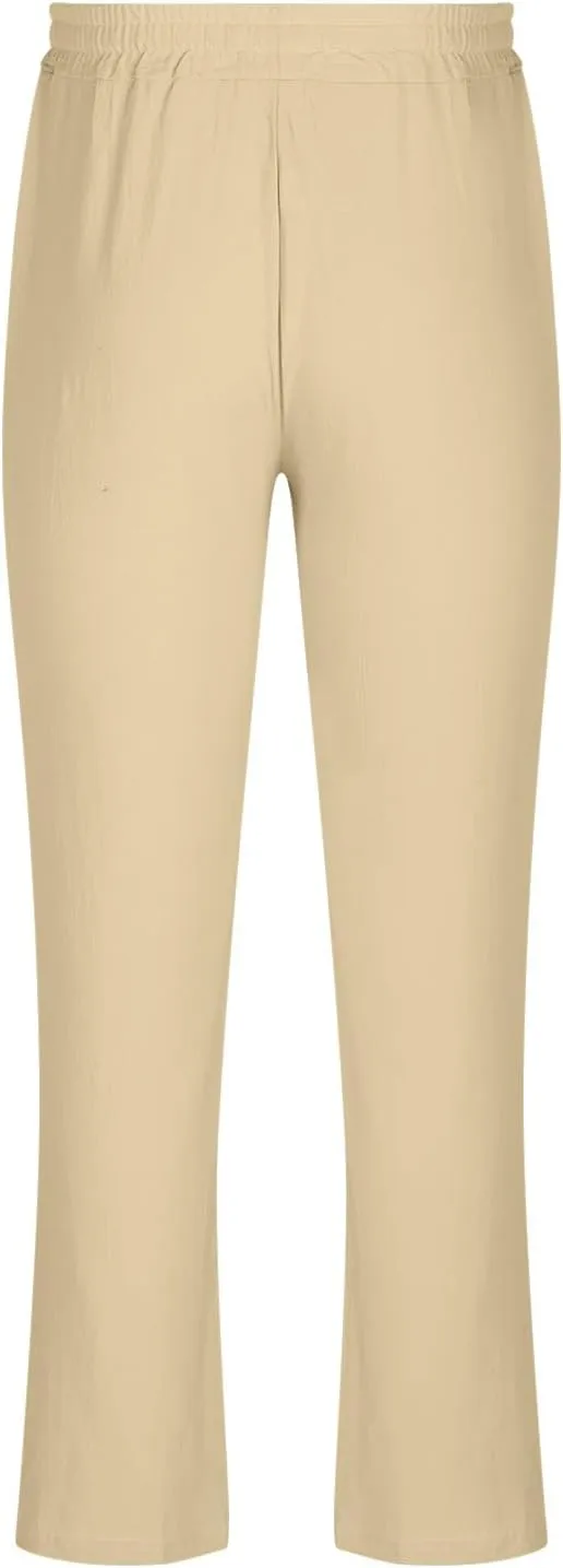 Plus Size Pants for Mens Elastic Waist Casual Pants Solid High Waist Pants Wide Leg Trousers Lightweight Loose Pant