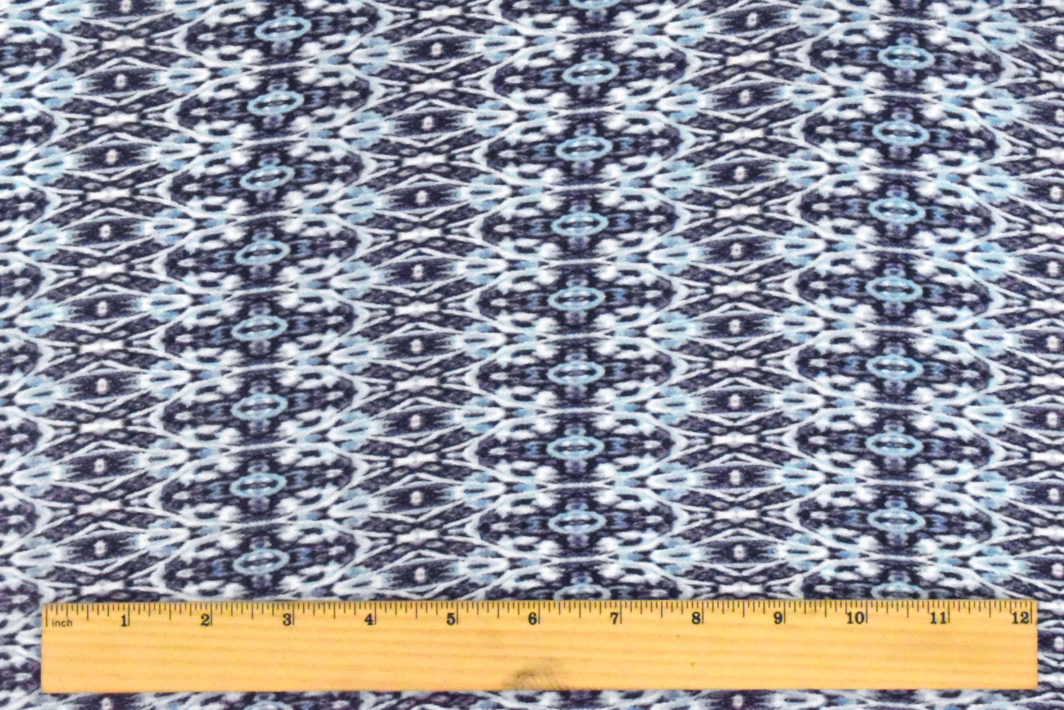 Purple-Sky-Multi Abstract Kaleidoscope Printed Cotton Gauze Fabric