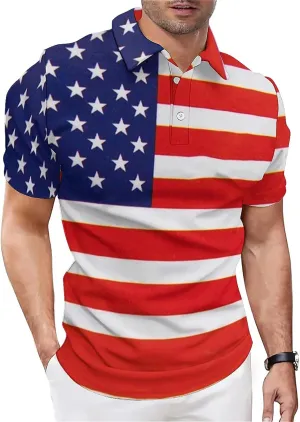 QIVICIMA Men's National Flags Polo Shirt Short Sleeve France 2024 Print Golf Polo Athletic Tops