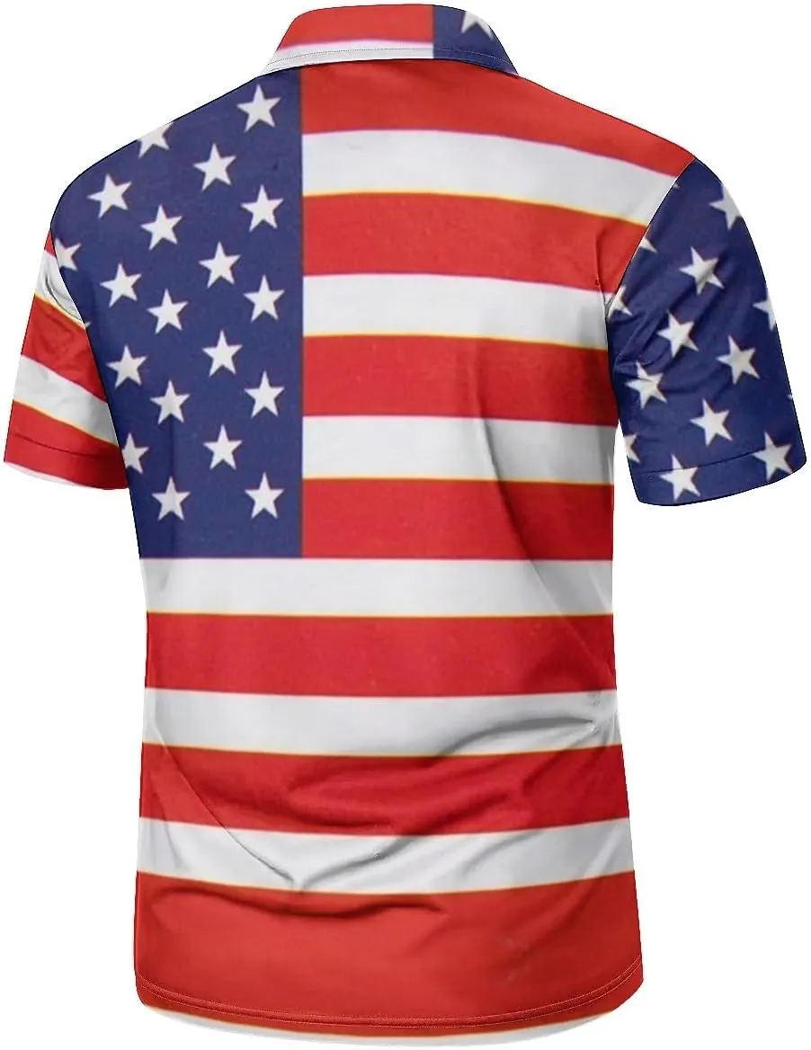 QIVICIMA Men's National Flags Polo Shirt Short Sleeve France 2024 Print Golf Polo Athletic Tops