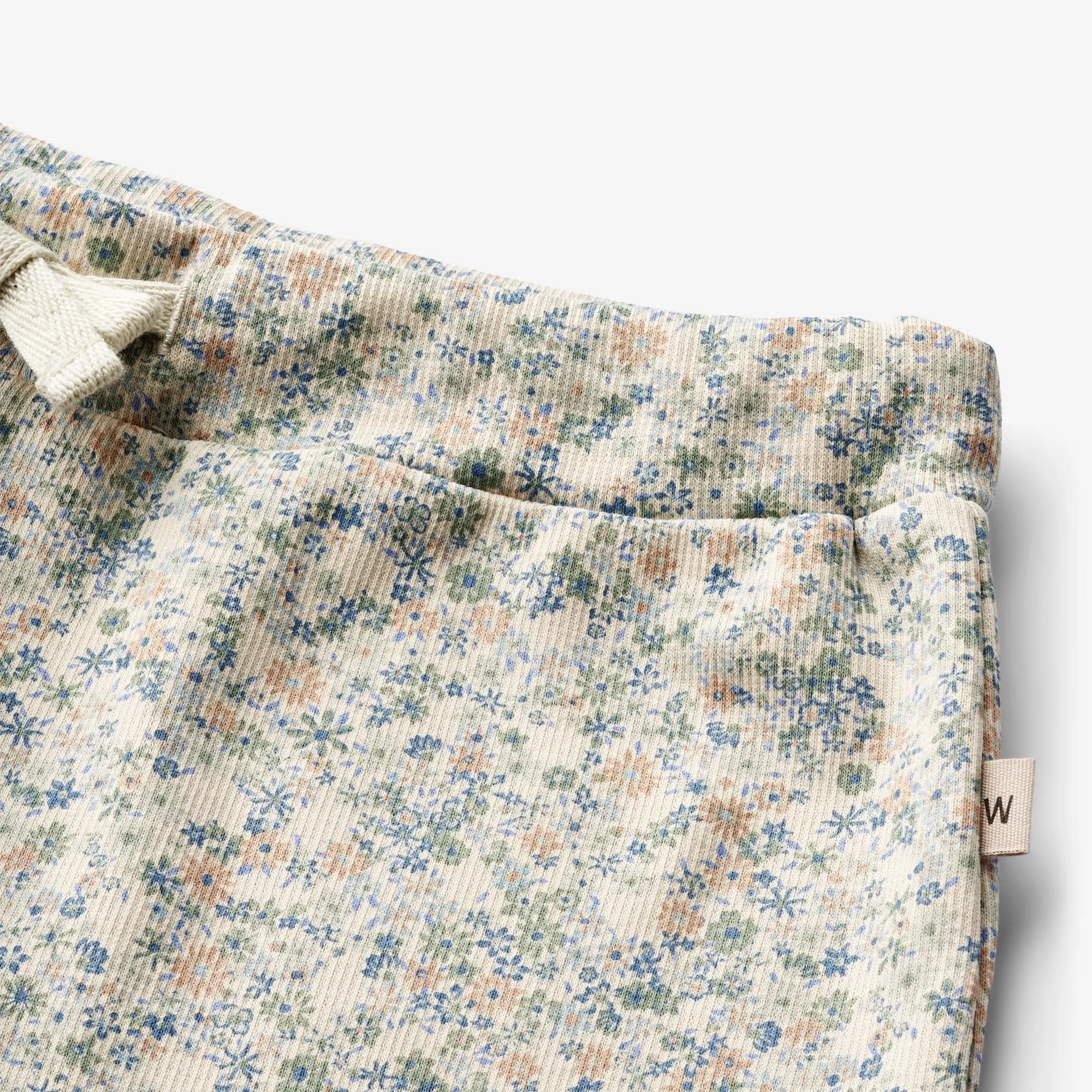 Rib Shorts Gertrud - sandshell mini flowers