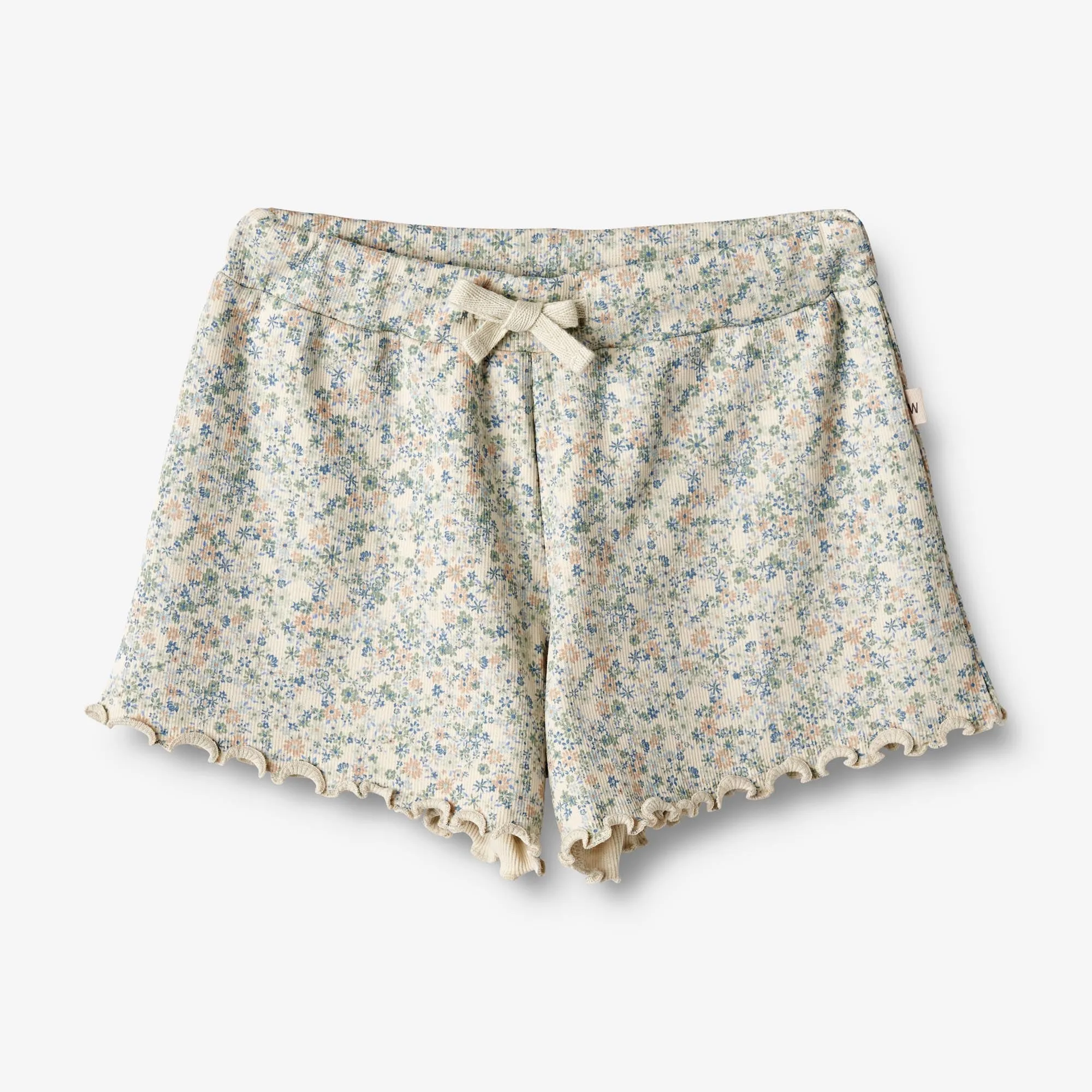 Rib Shorts Gertrud - sandshell mini flowers