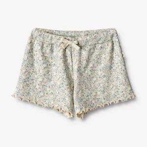 Rib Shorts Gertrud - sandshell mini flowers