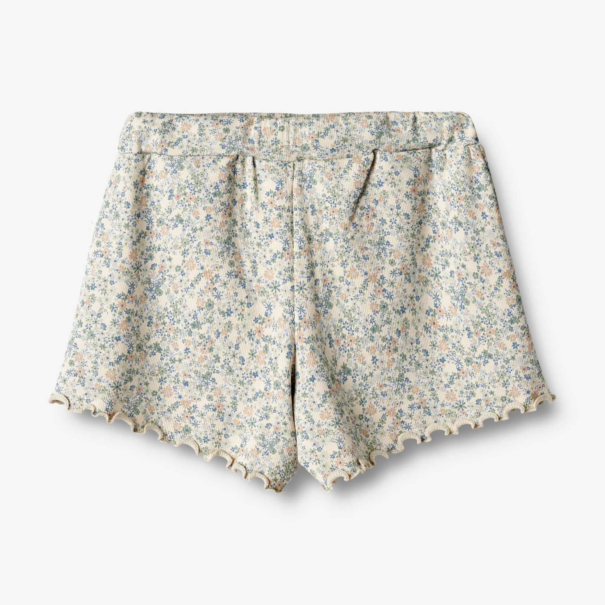 Rib Shorts Gertrud - sandshell mini flowers