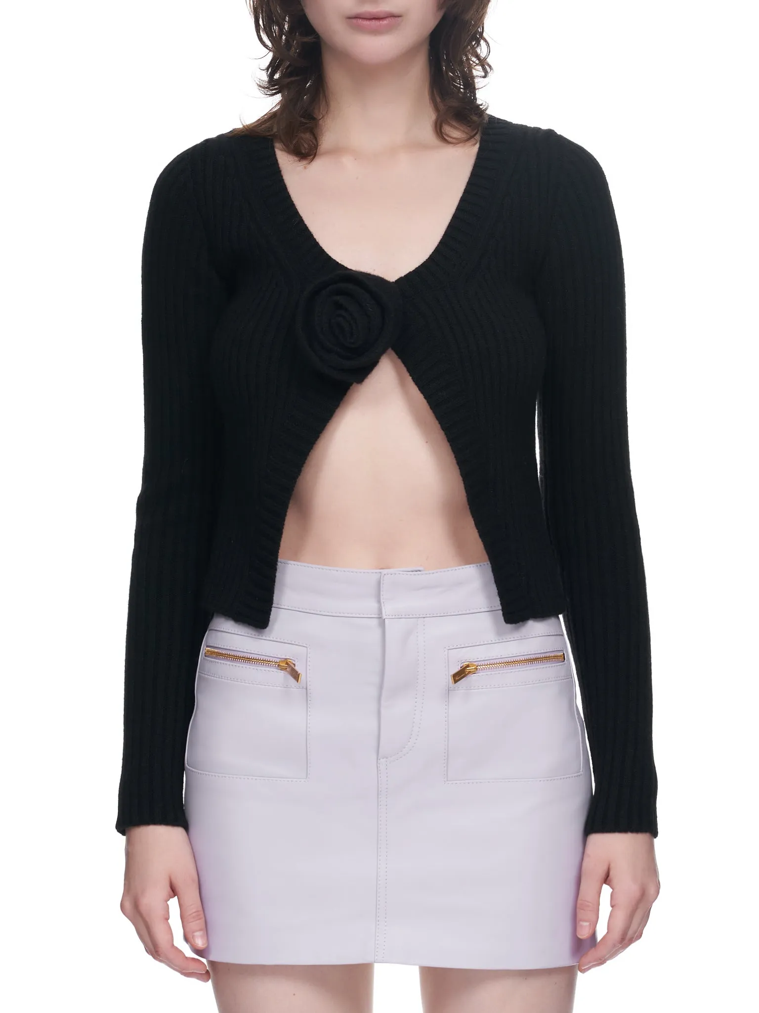 Ribbed Knit Cardigan (2M292S-N0990-NERO)
