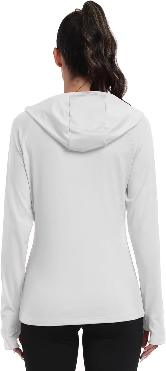 RIMLESS 7 Women's UPF 50  Sun Shirt with Hoodie Long Sleeve Hiking Fishing Outdoor Sweatshirt Lightweight Hoodie