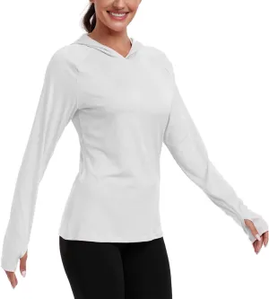 RIMLESS 7 Women's UPF 50  Sun Shirt with Hoodie Long Sleeve Hiking Fishing Outdoor Sweatshirt Lightweight Hoodie