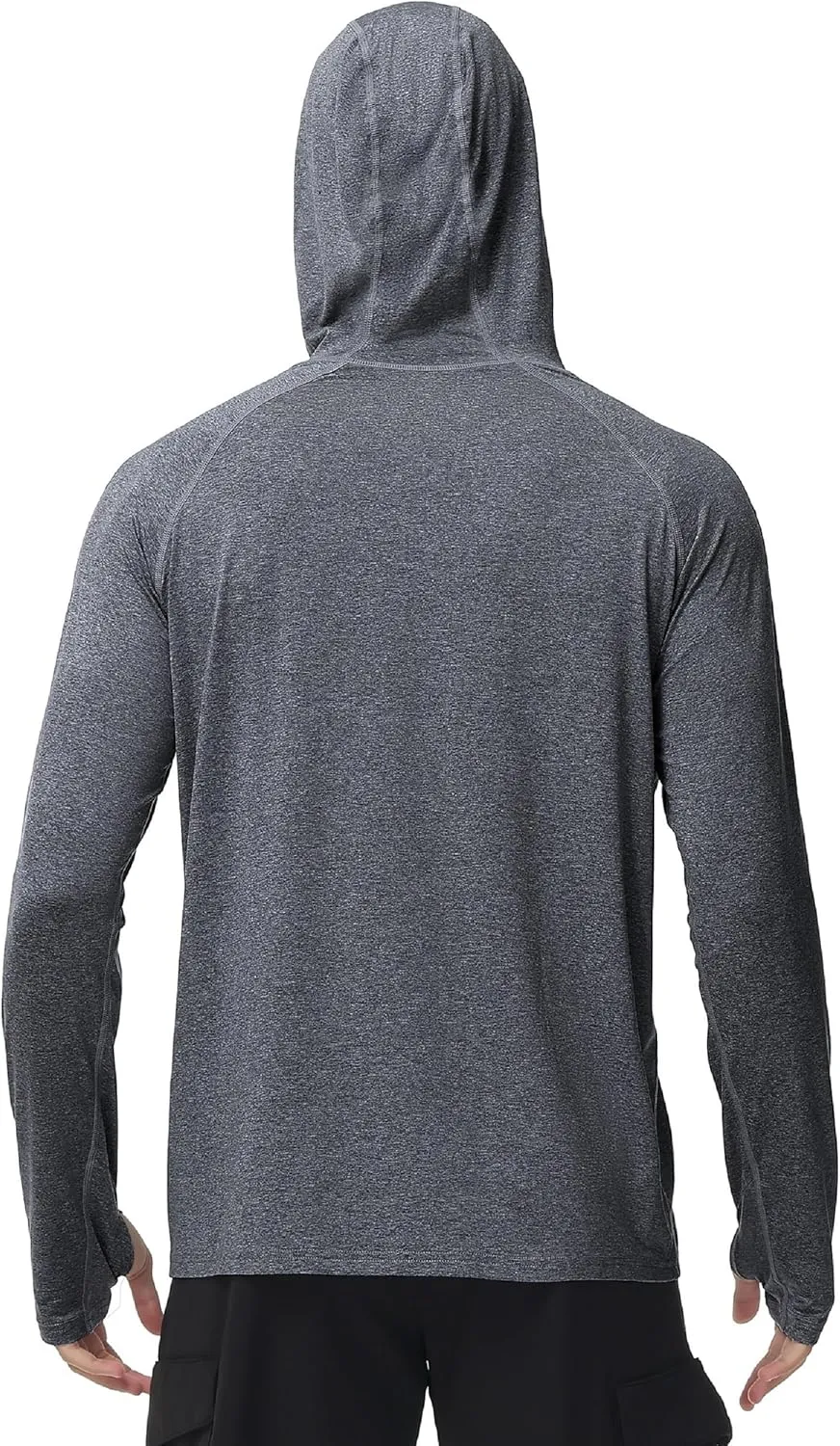 Roadbox Mens UPF 50  Fishing Shirts, Long Sleeve UV Sun Hoodie, Hiking Running Swim Athletic Workout Shirt