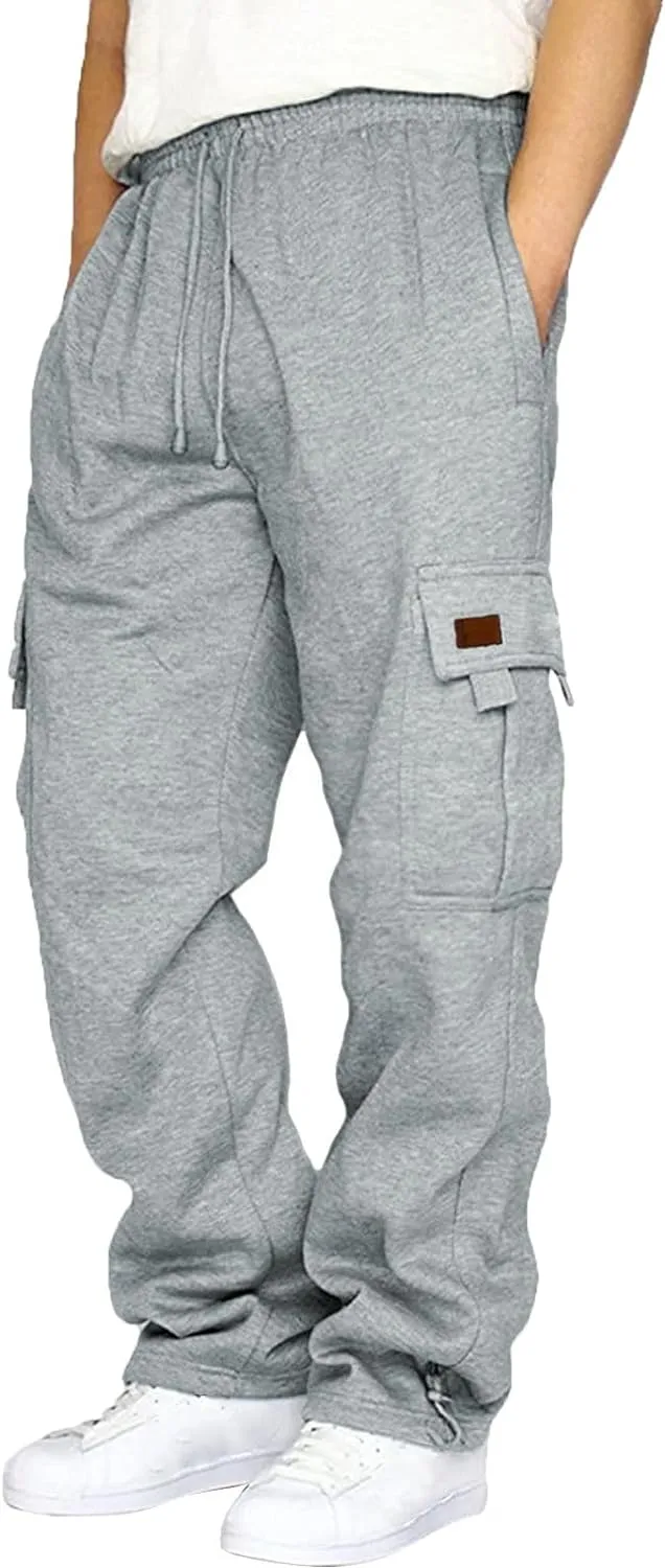 sdbrld Cargo Pants For Men Men's Lightweight Outdoor Joggers Fashion Hiking Classic Pants Overalls Trousers with Pockets
