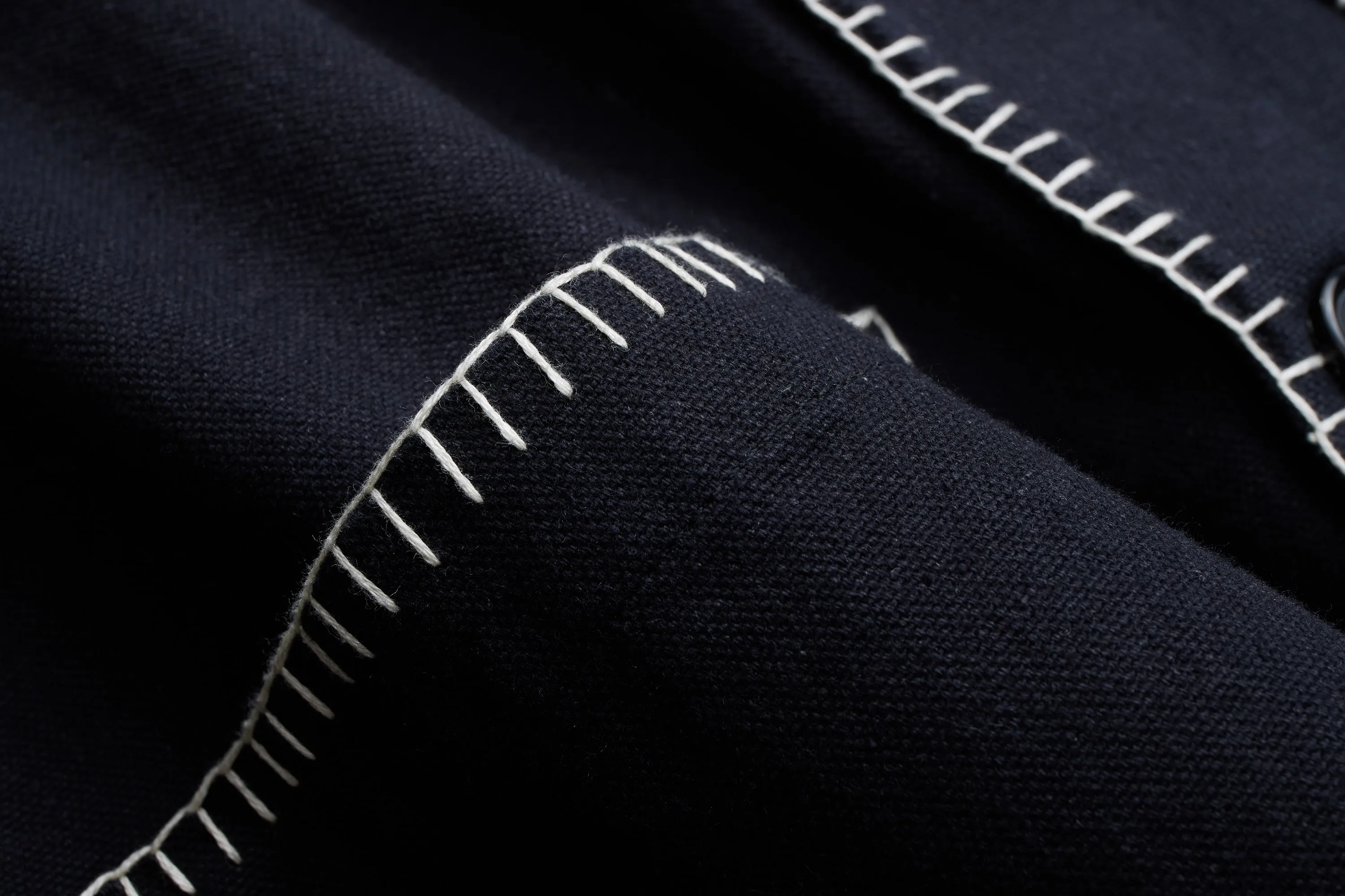 Shop Jacket ~ Blanket Stitch Black Canvas