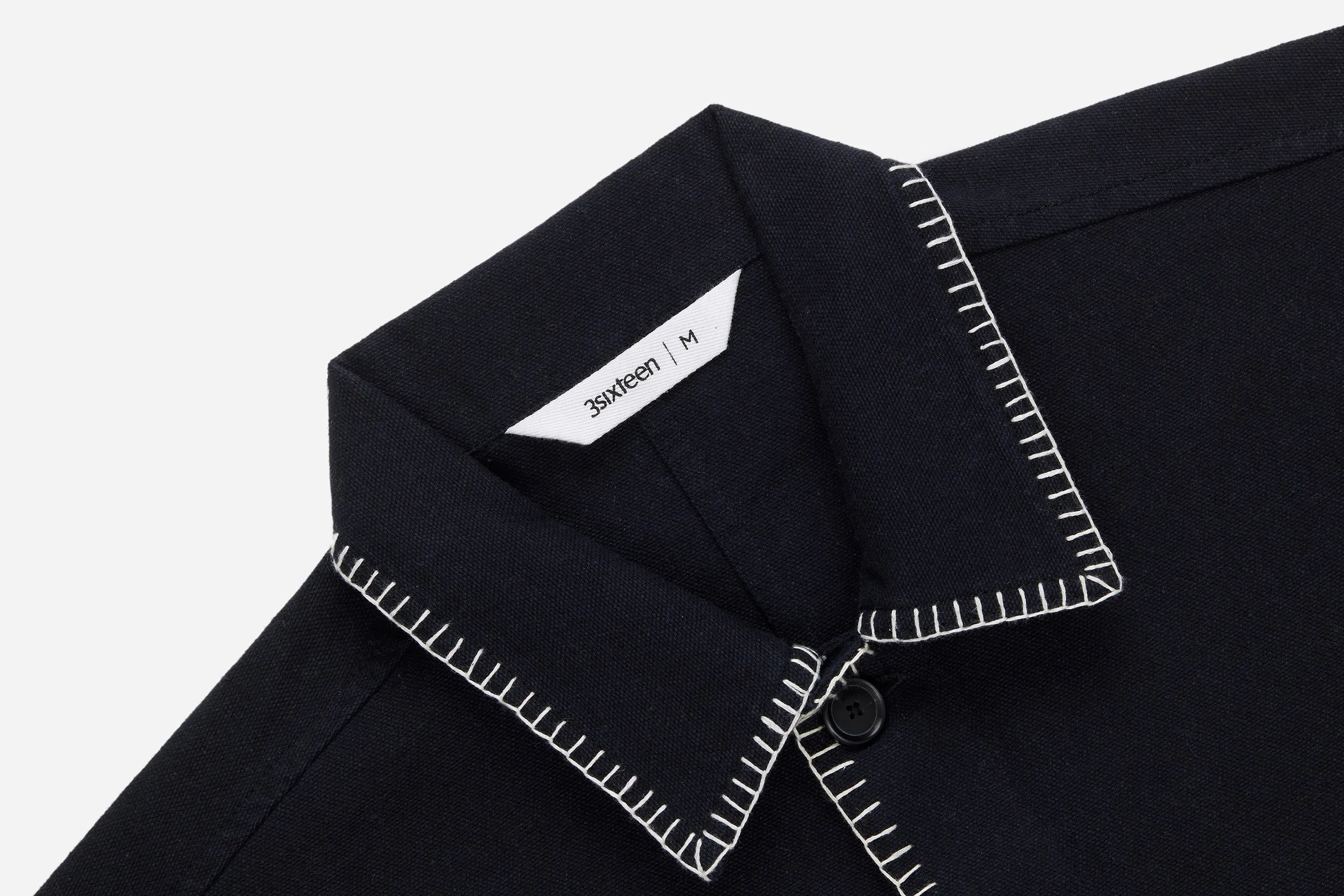 Shop Jacket ~ Blanket Stitch Black Canvas