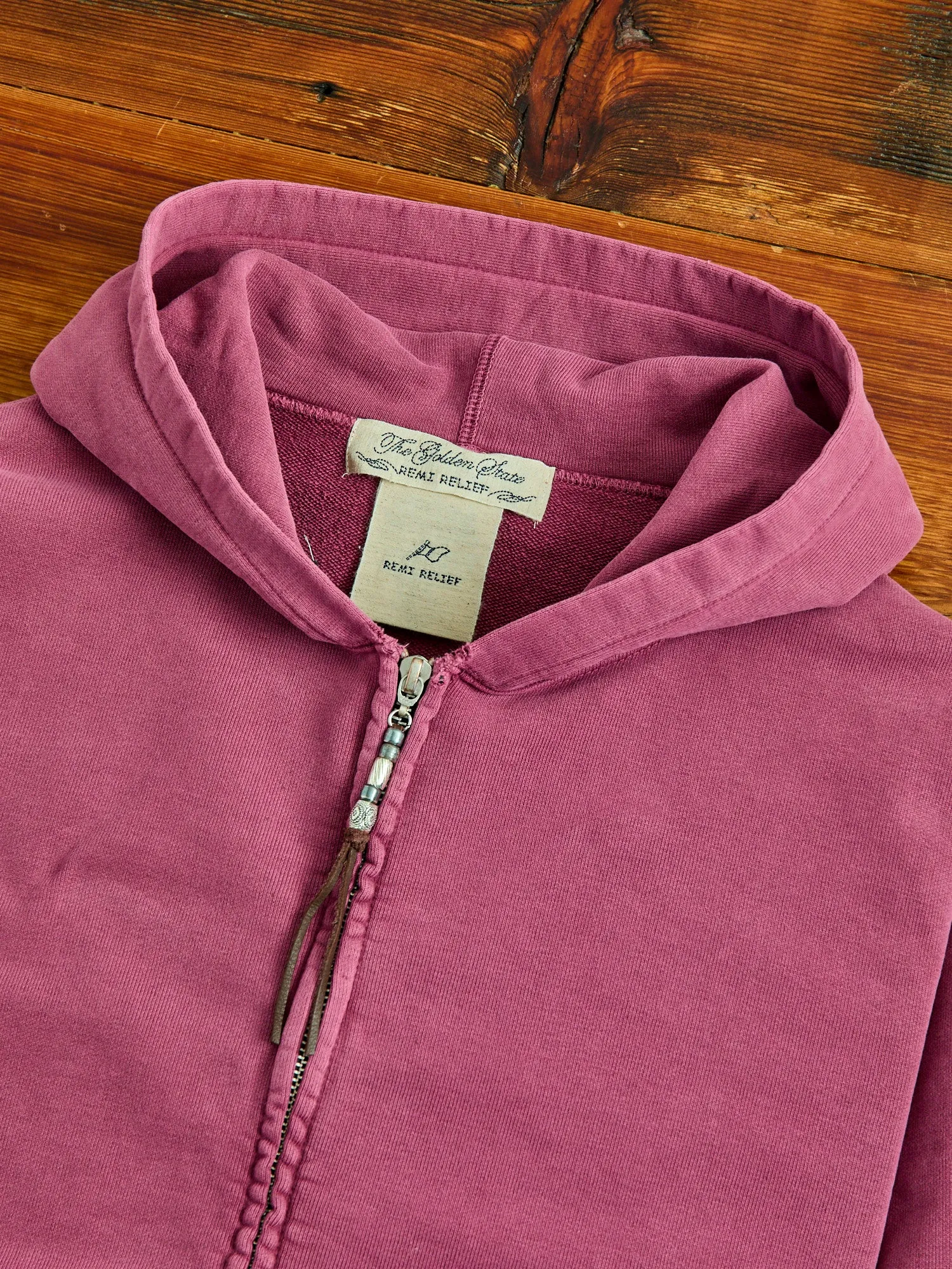 Special Finish Zip Hoodie in Bordeaux