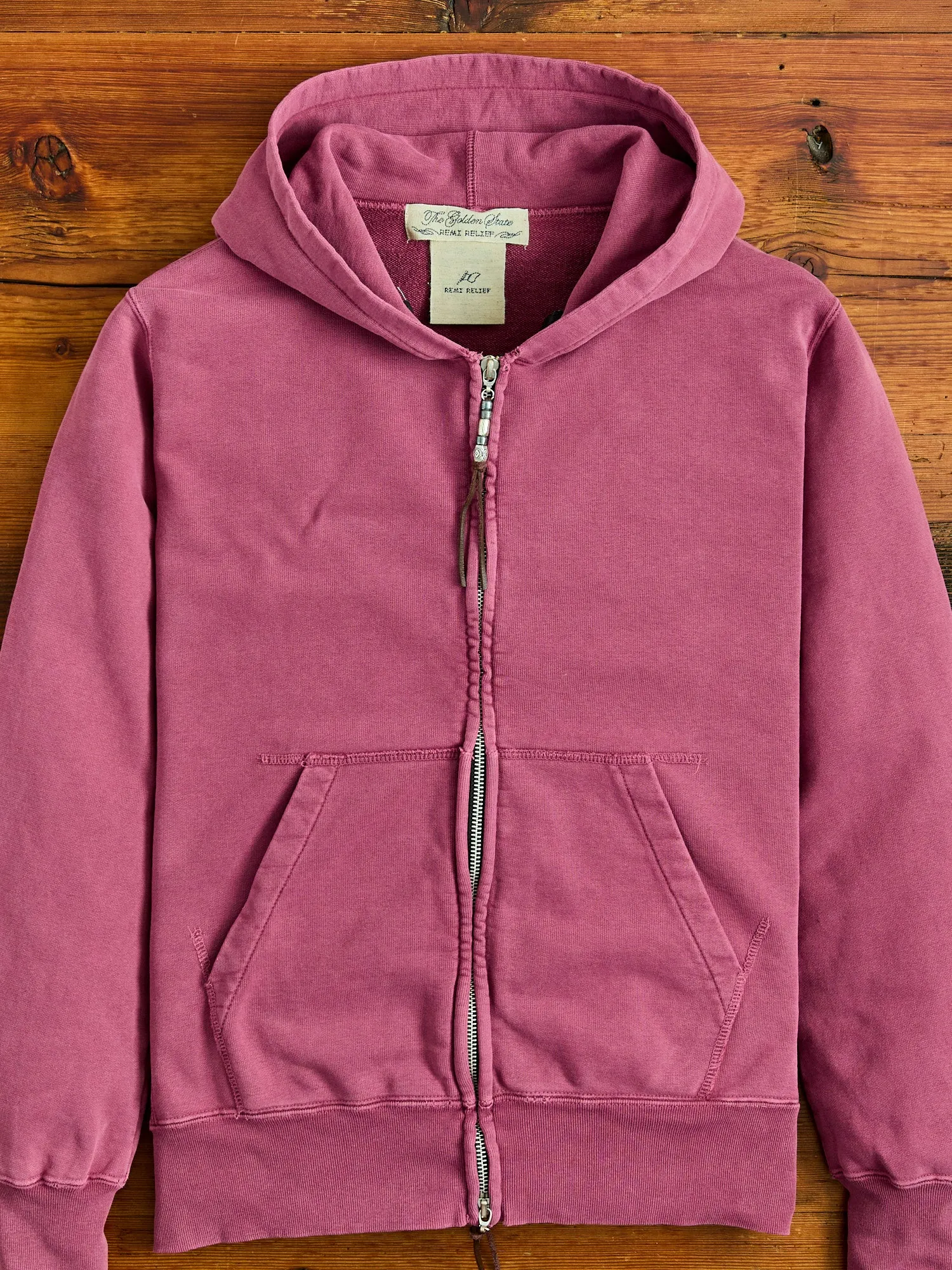 Special Finish Zip Hoodie in Bordeaux