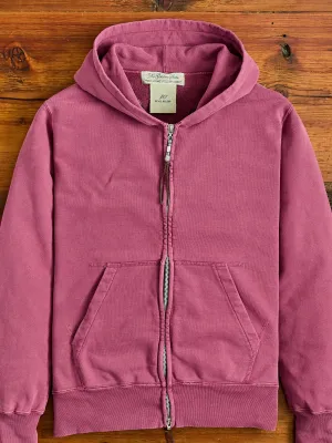 Special Finish Zip Hoodie in Bordeaux