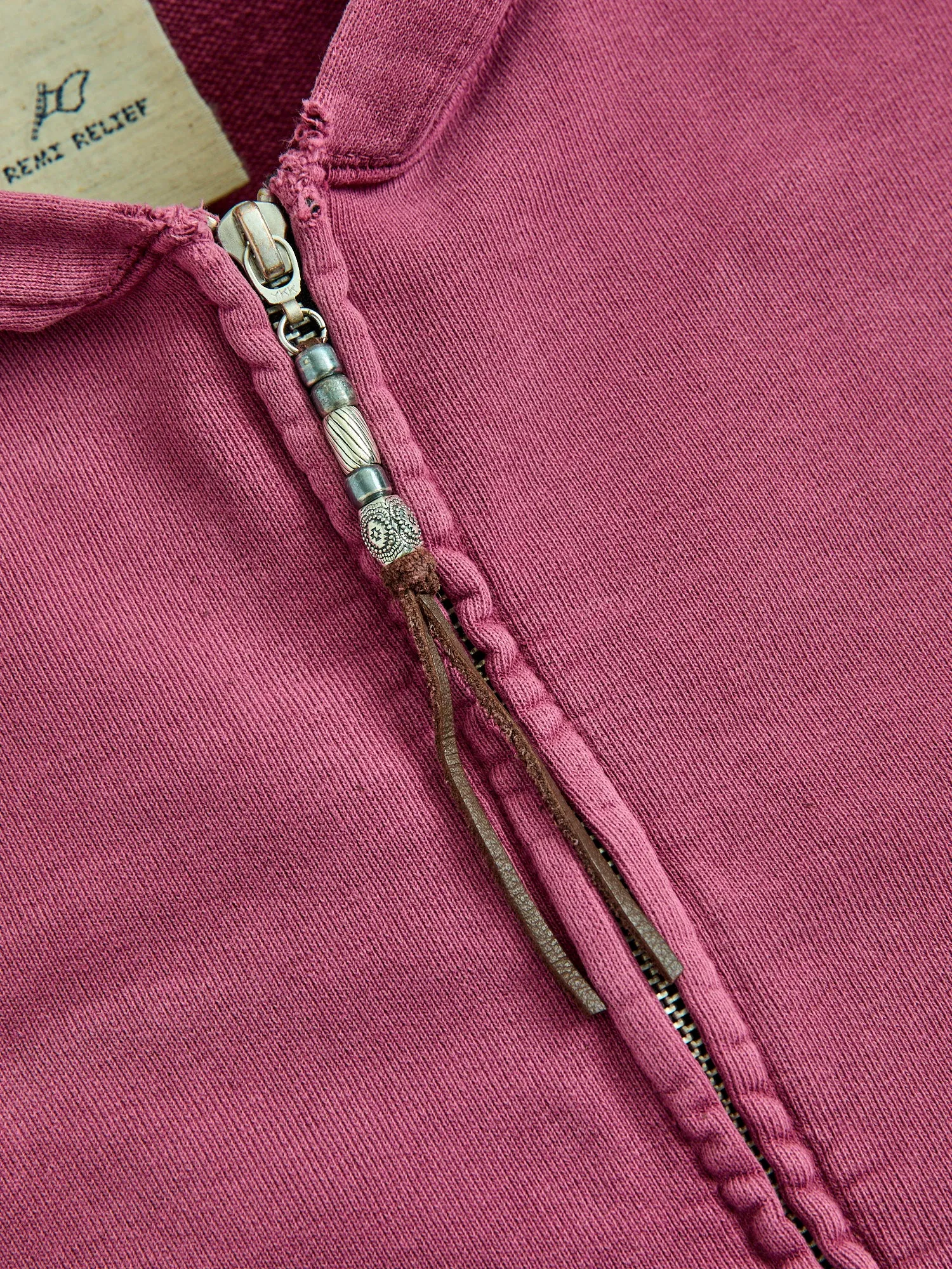 Special Finish Zip Hoodie in Bordeaux