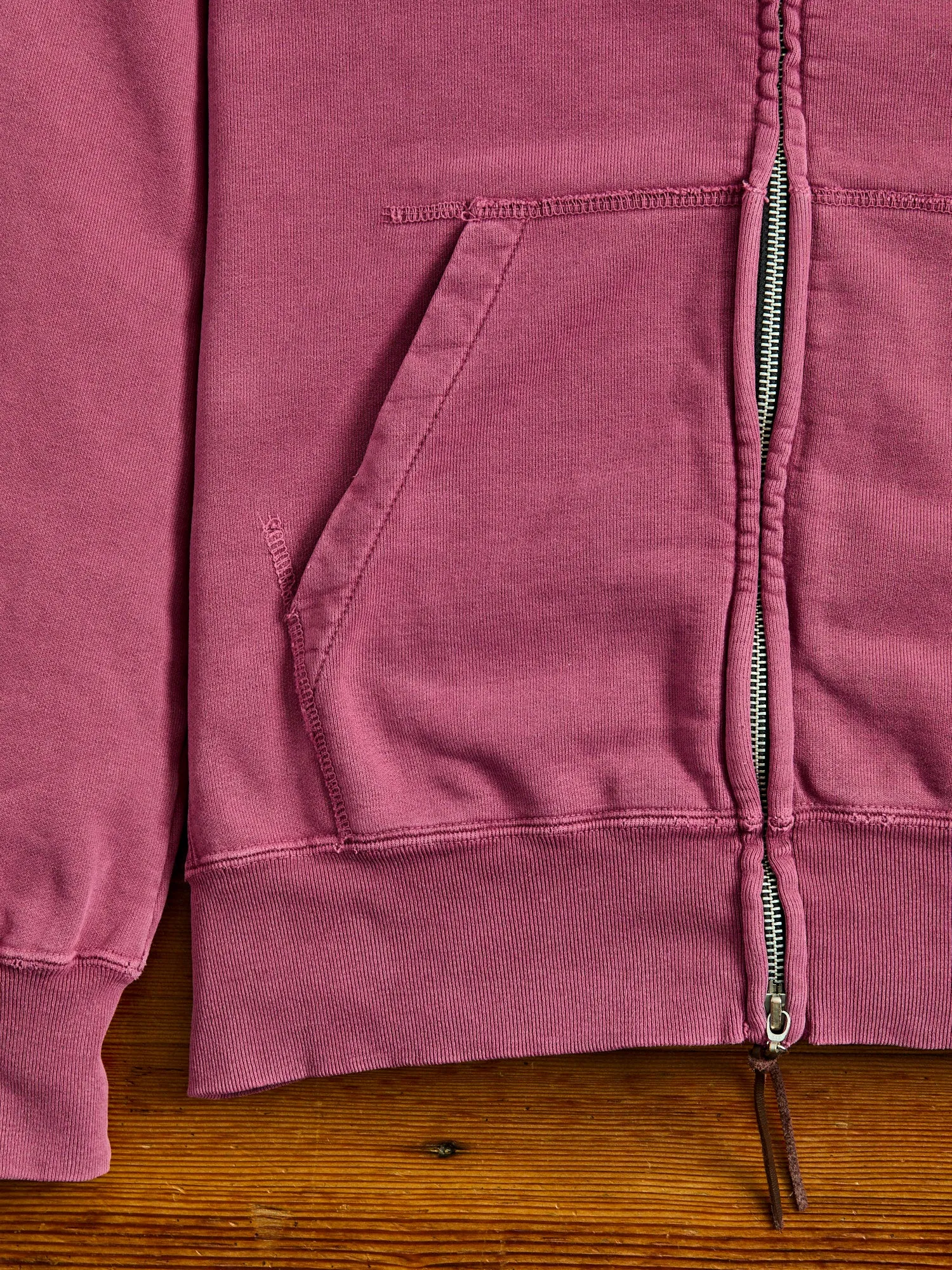 Special Finish Zip Hoodie in Bordeaux