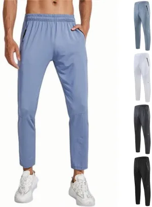 Stretch Straight Pants for Men Casual Slim Fit Lightweight Sweatpants Outdoor Gym Running Workout Golf Trousers