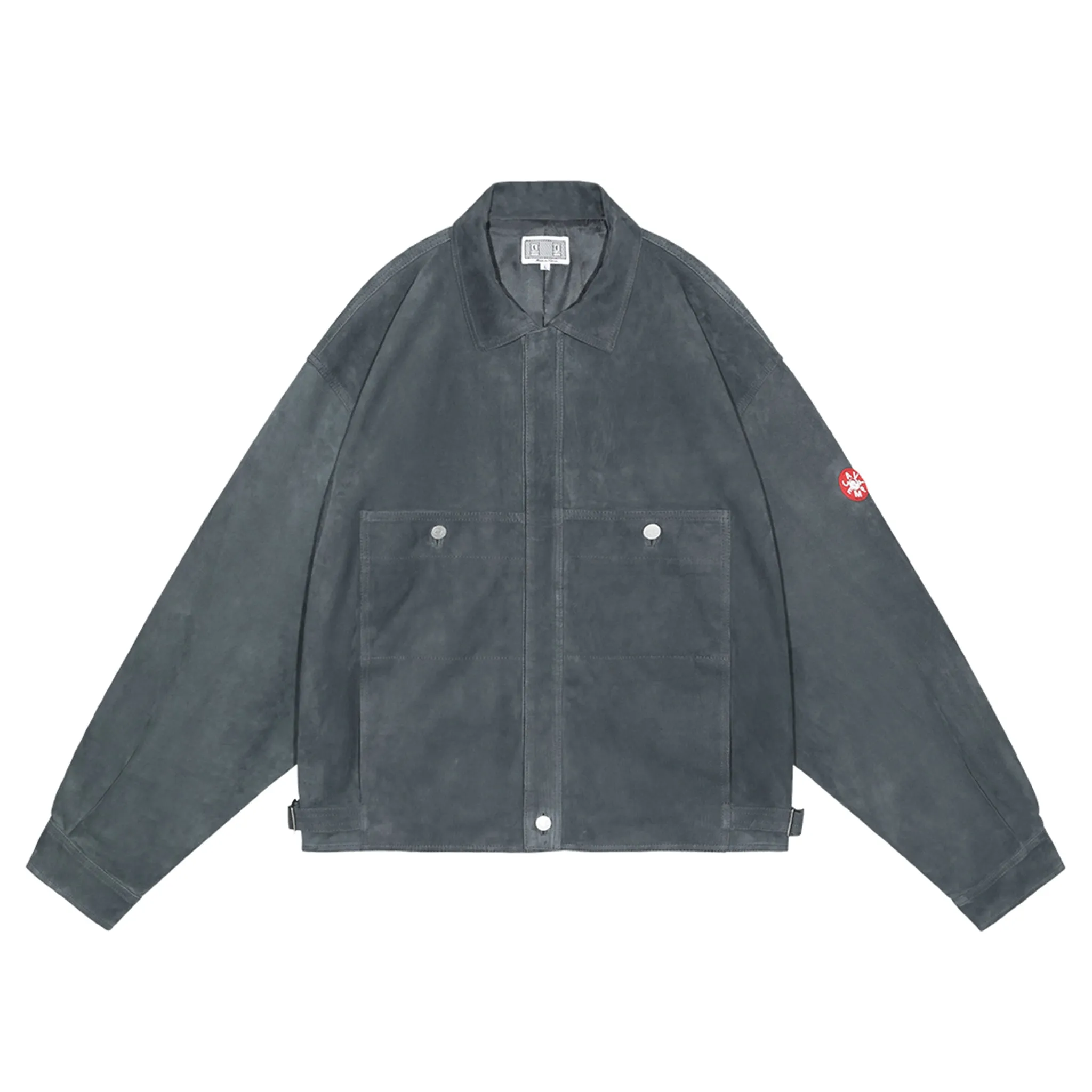 SUEDE TRUCKER JACKET / GREY