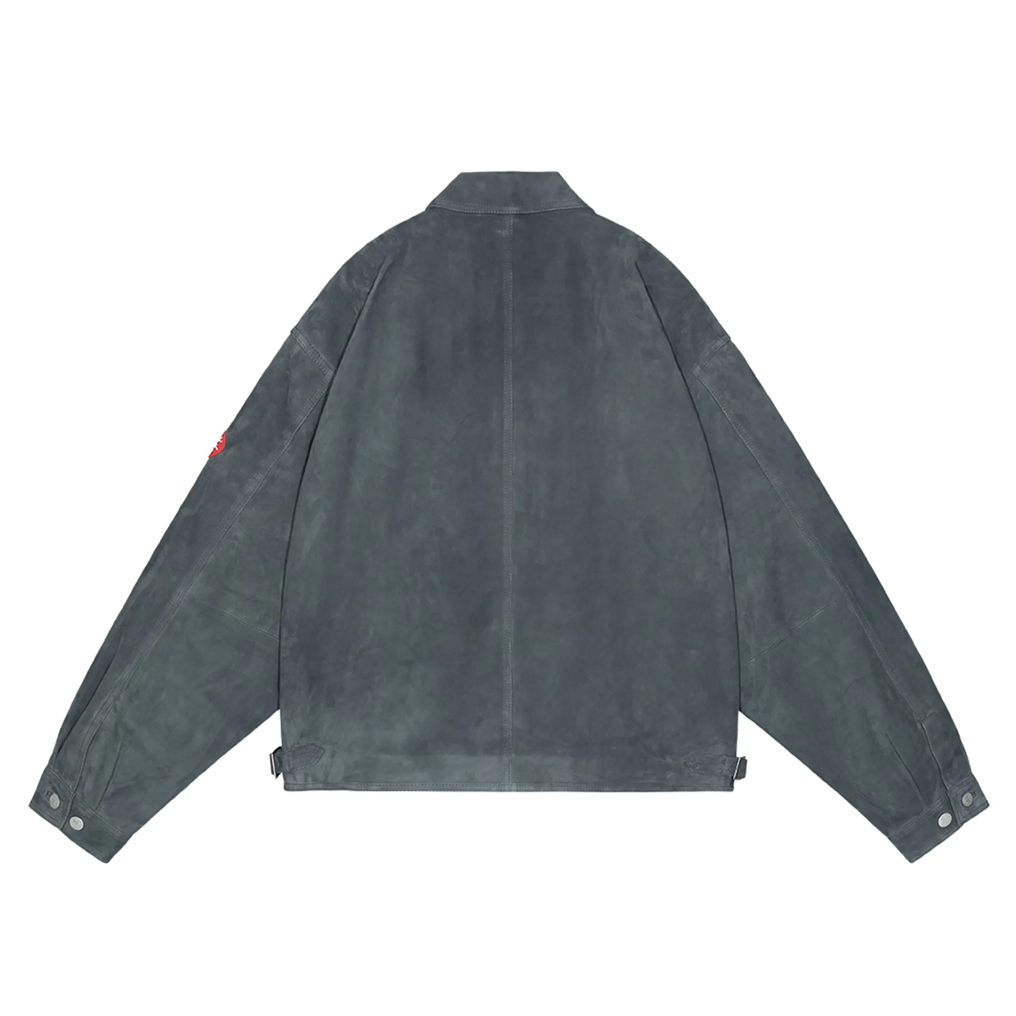 SUEDE TRUCKER JACKET / GREY