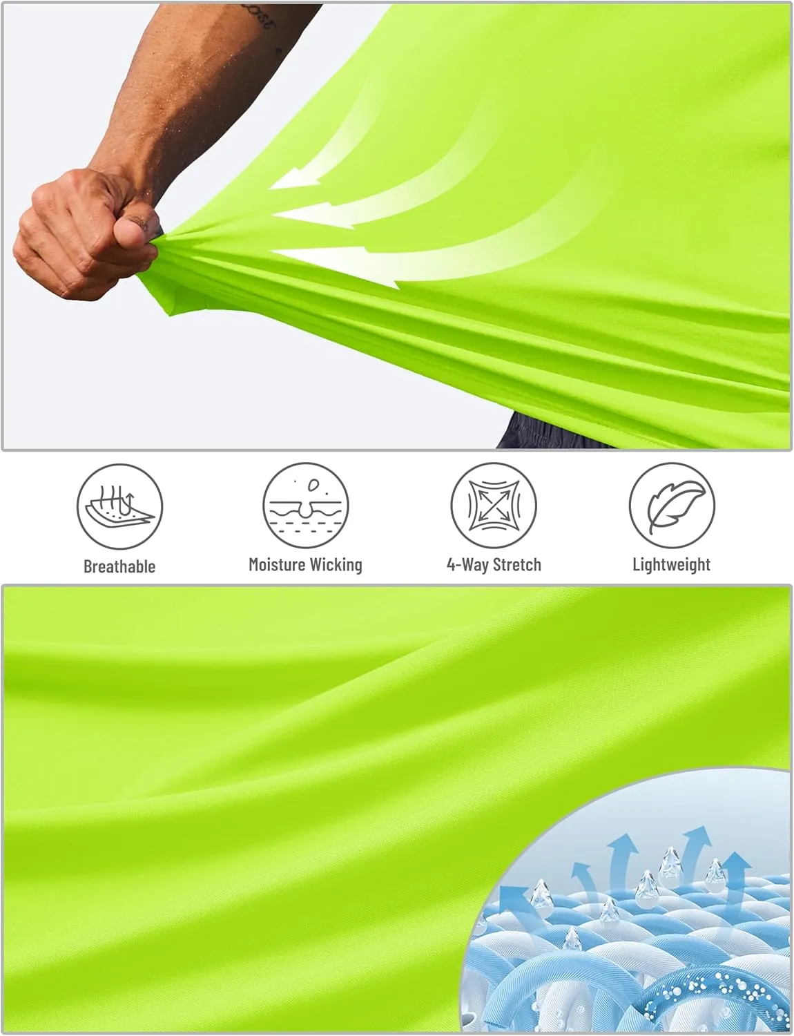 TACVASEN Men's Short Sleeve Swim Top UPF 50  Sun Protection T-Shirt Crew Neck Moisture Wicking Gym Shirts