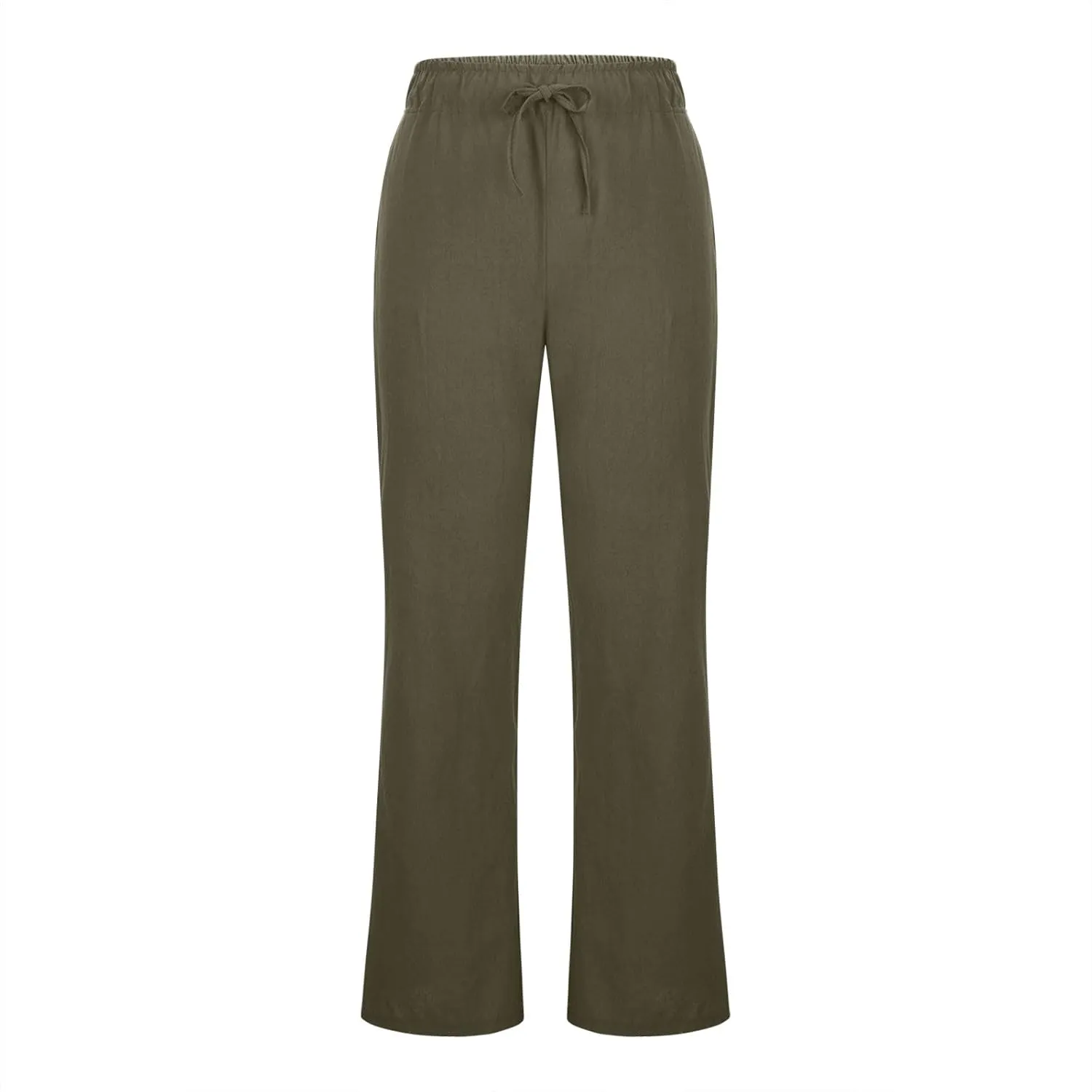 TARIENDY Womens Plus Size Pants Elastic Waist Women's Elastic Drawstring Trousers Summer Casual Outfits Wide Leg Pants