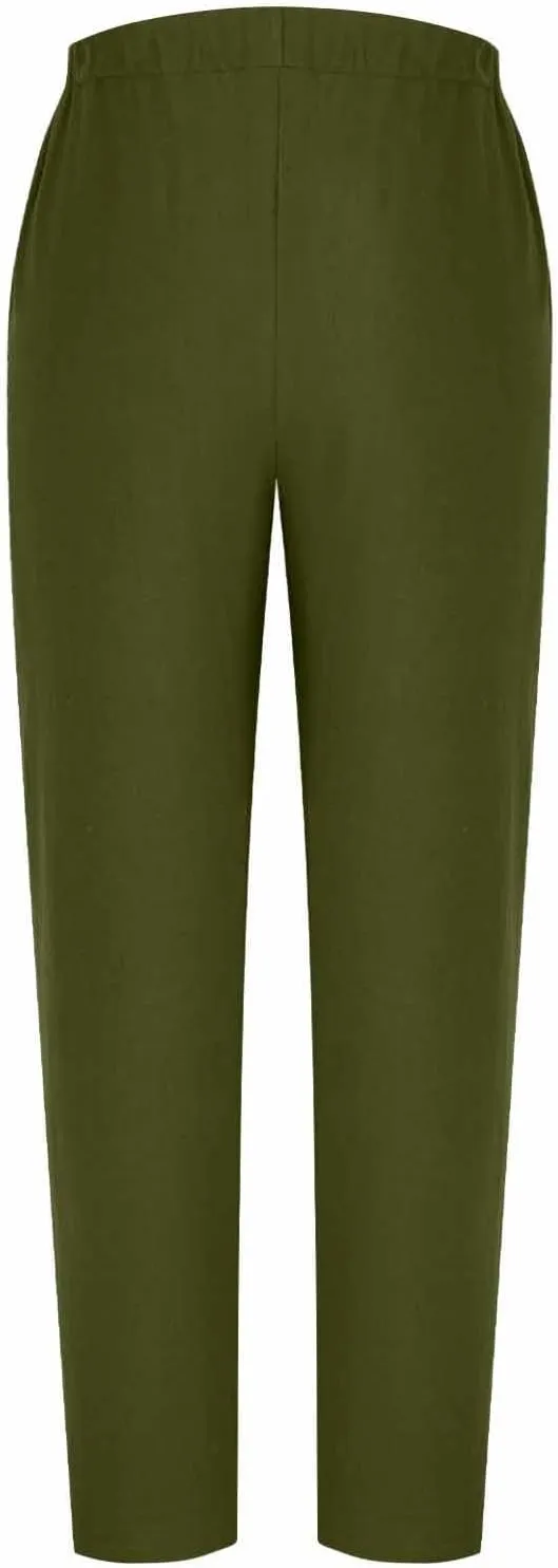 TARIENDY Women's Wide Leg Lounge Pants Womens Side Button Elastic Pants high Waist Comfy Trousers Summer Casual Outfits