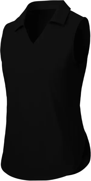 TBMPOY Women's Golf Sleeveless Polo Collared Tennis Tank Tops Shirts UPF 50  Sun Protection Quick Dry Athletic
