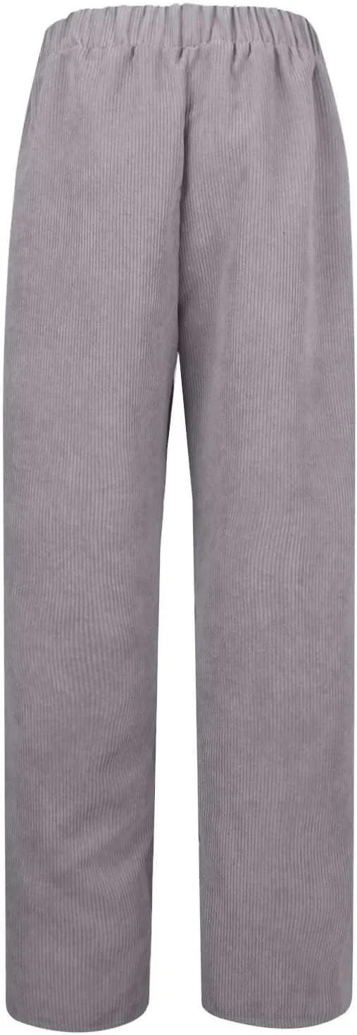 Temperament High Waist Women's Fashion Shows Thin Casual High Waist Loose Wide Leg Movement with Pocket Trousers