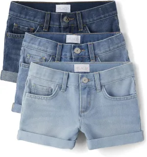 The Children's Place Girls' Denim Midi Shorts