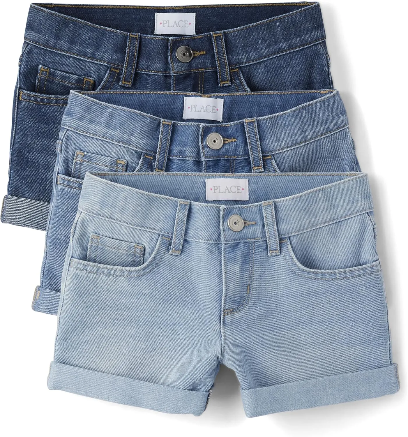 The Children's Place Girls' Denim Midi Shorts