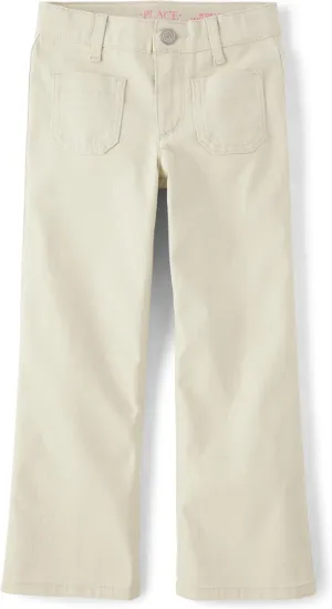 The Children's Place Girls' Patch Pocket Wide Leg Pants