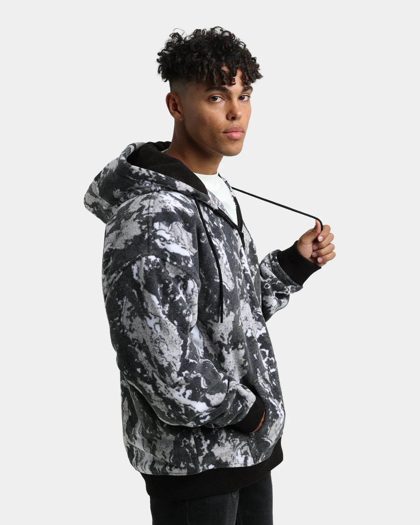 Tommy Jeans Camo Half Zip Hoodie Tonal Camo Print