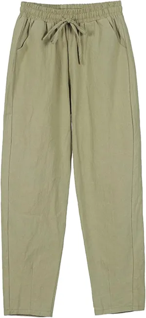 Try Before You Womens Clothing Loose Cotton Patchwork Wide Leg Pants Ladies Trousers Lightweight Linen Pants Women