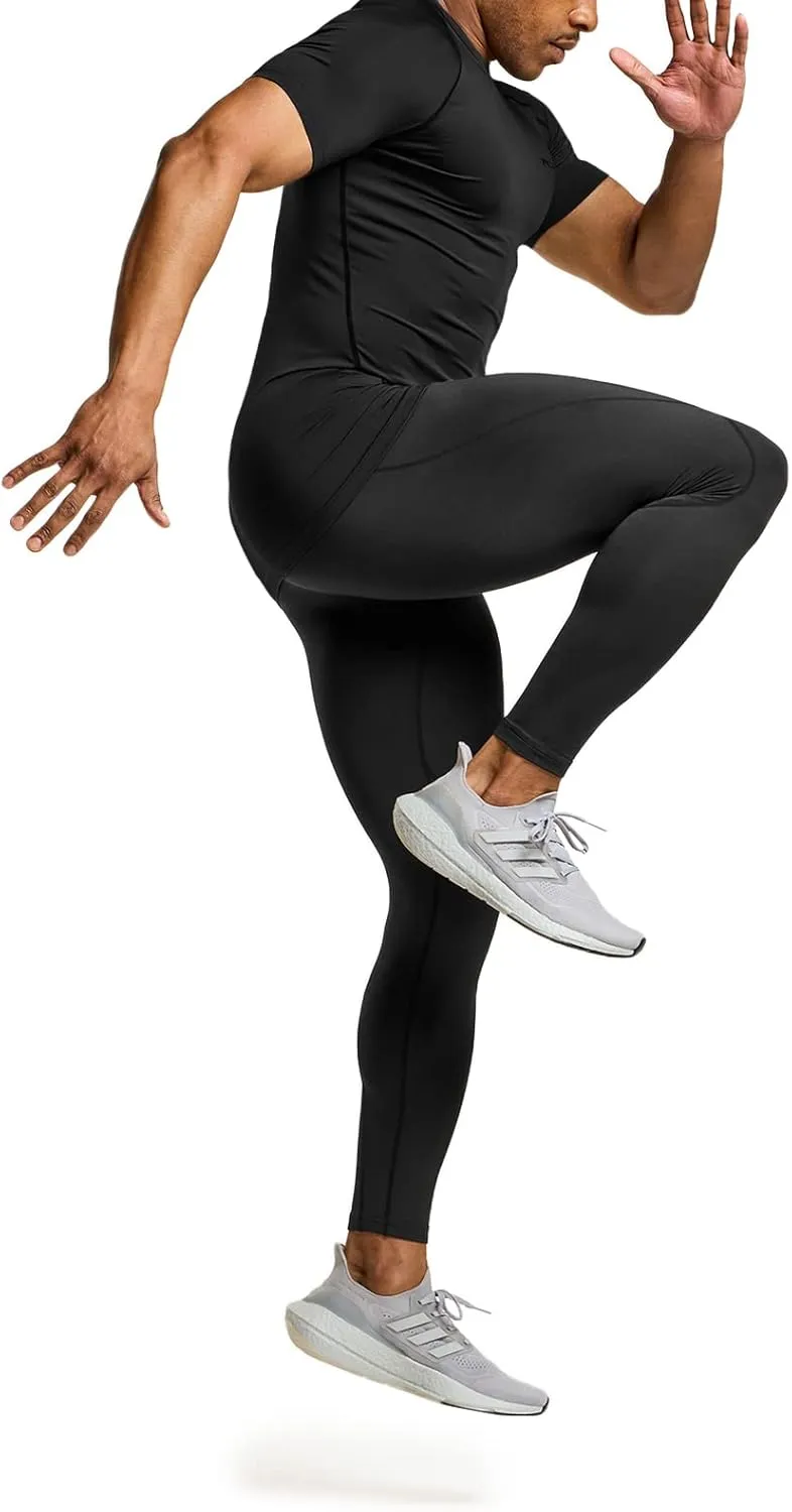 TSLA Men's UPF 50  Quick Dry Short Sleeve Compression Shirts, Athletic Workout Shirt, Water Sports Rash Guard