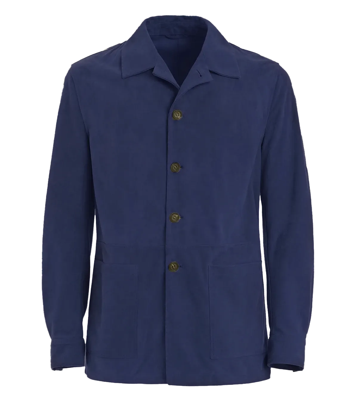Two Pockets Nappa Suede Jacket in Blue