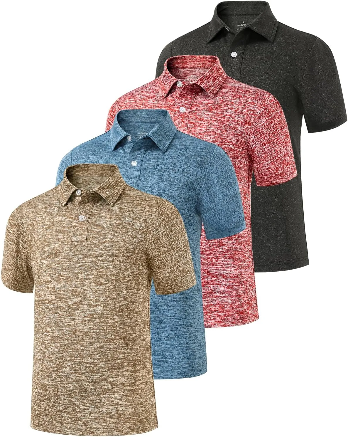 Ullnoy Boys Short Sleeve Polo Shirt Moisture Wicking Golf Shirt Kids School Camp Uniform Shirts Boys 4 Pack