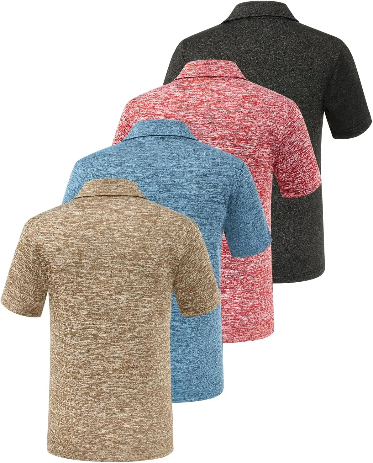 Ullnoy Boys Short Sleeve Polo Shirt Moisture Wicking Golf Shirt Kids School Camp Uniform Shirts Boys 4 Pack
