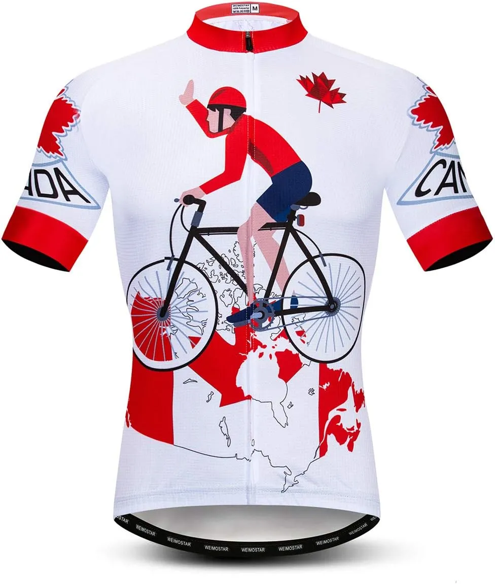 USA Cycling Jerseys Men, USA Flags Bicycle Shirts Summer Riding Tops Quick Dry Bicycle Jersey S-3XL