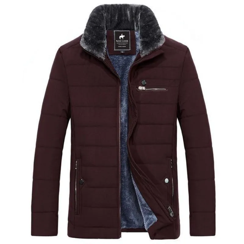 West Louis Men's Cotton Padded Thick Warm Jacket