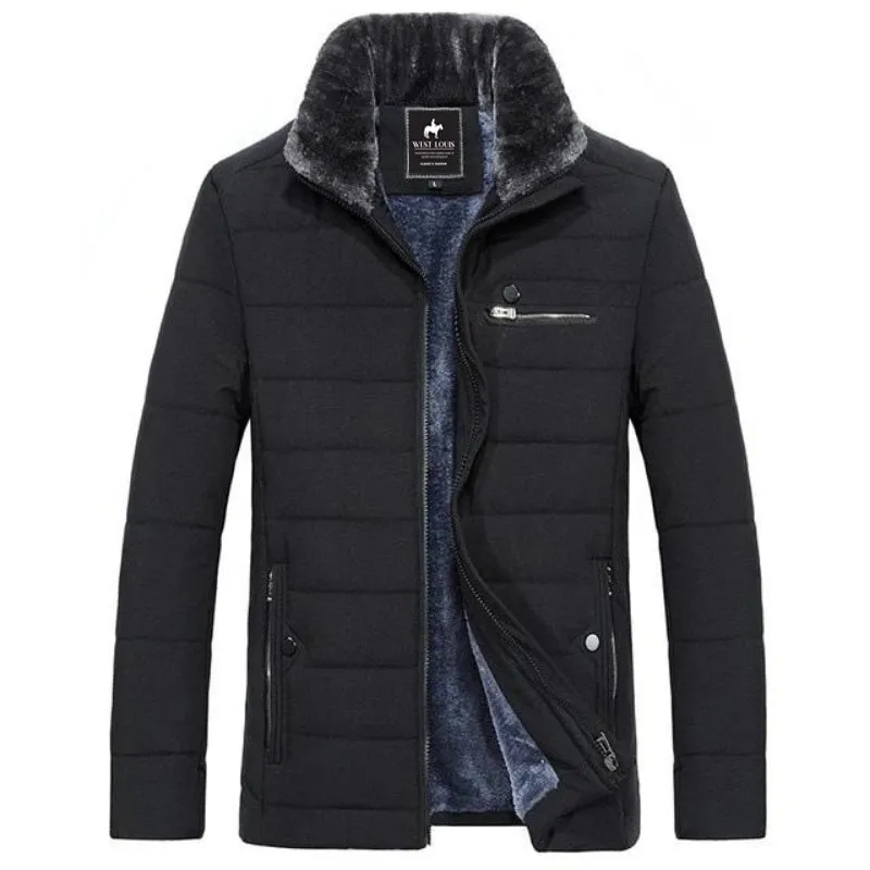 West Louis Men's Cotton Padded Thick Warm Jacket