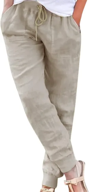 Wide Leg Pants Women Dressy Casual Summer Wide Leg High Waist Casual Lounge Pants Drawstring Trouser with Pockets