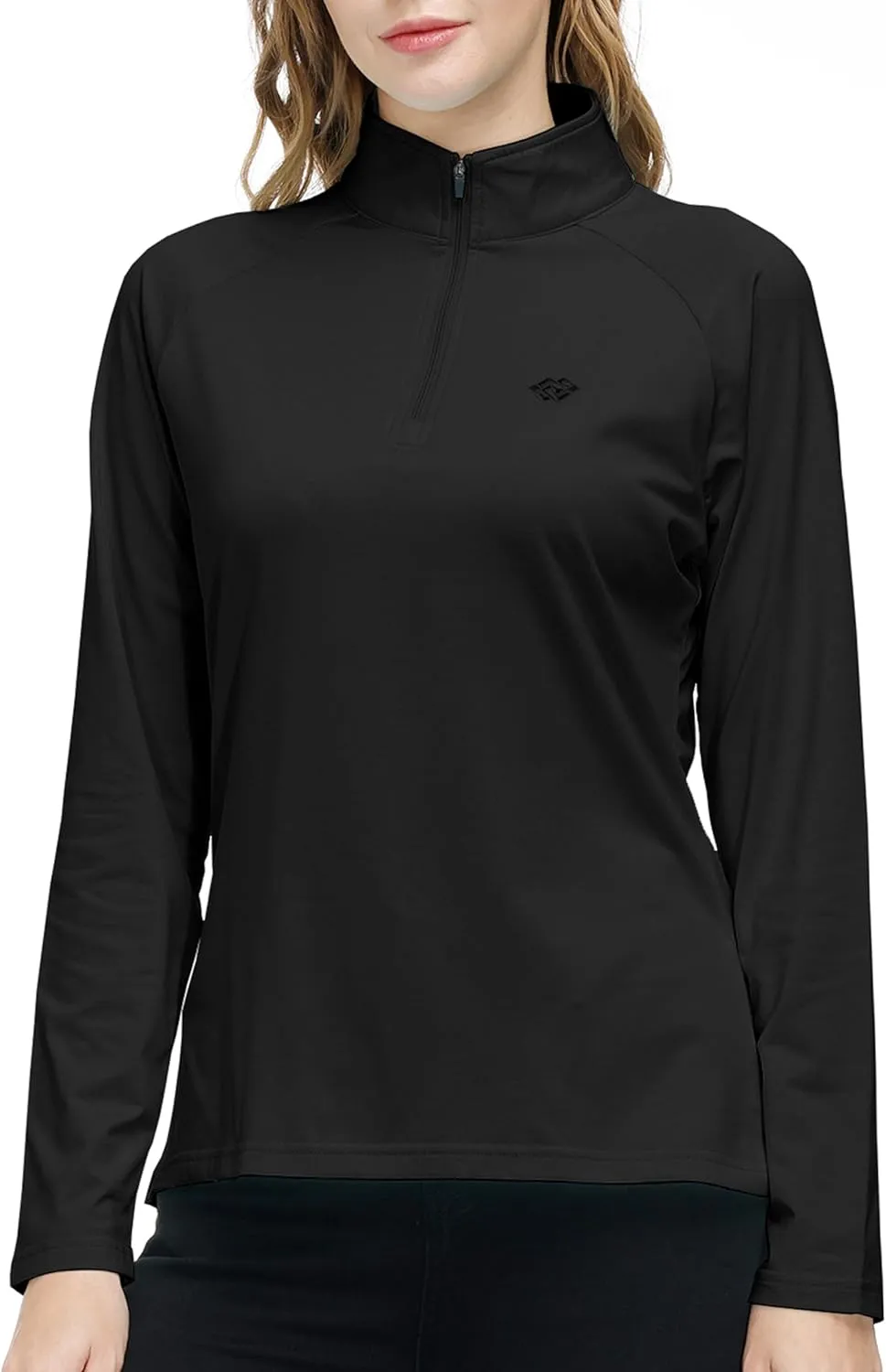 Womens 1/4 Zip Golf Shirt Long Sleeve Lightweight Golf Pullover Outdoor Athletic Tennis Polo Shirts