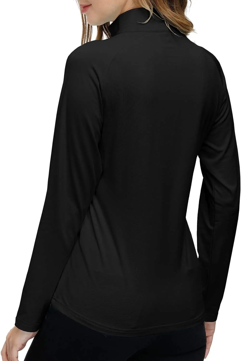 Womens 1/4 Zip Golf Shirt Long Sleeve Lightweight Golf Pullover Outdoor Athletic Tennis Polo Shirts